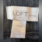 Loft Ann Taylor Petites Gray Herringbone Dress Pants Washable Size 14p Photo 2