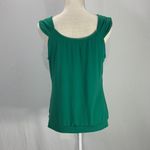 The Limited  Sleeveless Kelly Green Pleated Blouse Size Medium Photo 7