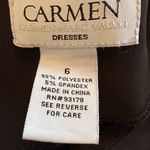 Carmen Marc Valvo  Elegant Black Dress with Flared Sleeves size 6. NWOT Photo 8