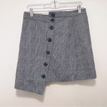 Sage The Label  Button Front Asymmetrical Skirt Grey Plaid XL NWT Photo 4
