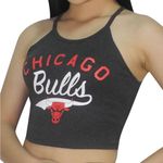Nba 🩶 Chicago Bulls Grey Playmaker Halter Cropped Tank Top Photo 0