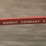 NOS Vintage Nordic Germany Red Metal Eyeglasses Frames 55 Photo 5
