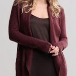 Barefoot Dreams  Cozy Chic Lite Knit Cardigan in Burgundy - Size Medium Photo 0