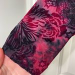 Sami & Jo EUC  women’s black pinkish‎ red velvet paisley corset blouse 3/4 sleeve Photo 1