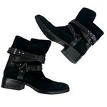 Pour La Victoire Riley suede moto boots in black sz 7 Photo 4
