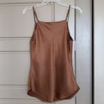 Fifteen Twenty  BROWN SATIN DRAPED CAMI SMALL Photo 5