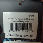 Ibkul long sleeve 1/4 zip mock neck Larisa navy golf top size XXL Green Photo 3