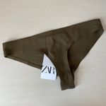 ZARA NWT LASER-CUT OLIVE GREEN BIKINI BOTTOMS Photo 3