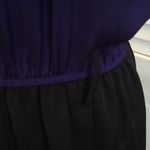 AQUA Purple and black silky dress Photo 5