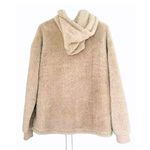 Original Use Beige Tan Unisex Cozy Teddy Quarter Zip Up Hoodie — XSmall (Men’s) Photo 1