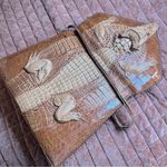 Vintage Genuine Alligator Purse From Cuba Brown Photo 3