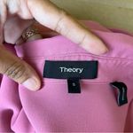 Theory Silk Tie-Cuff Shirt in Orchid Pink Photo 9