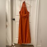 ZARA  Orange Halter Sundress for Cocktail Nights Photo 2