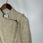 Intermix  Yellow & White Woven Front Zip Blazer NWT in Size 0 Photo 3