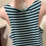 Sail To Sable STS  Striped Cabbage & Navy Sleeveless Maxi Dress woman size LARGE Photo 3