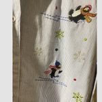 Holiday Time Skating Christmas Penguins Button Down Shirt Top Womens Size X-Large 16/18 NWT Photo 5