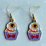Creepy Cupcakes Earrings White Photo 0