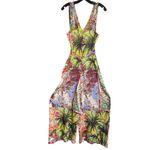 ZARA multicolor JUMPSUIT DRESS WITH presley PRINT Size Medium Photo 3