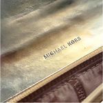 Michael Kors Plum Leather Long Wallet with Gold Name Plate Photo 5