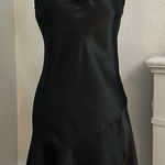 Delicates  Vintage‎ Black Satin Slip Dress Size Medium Photo 0