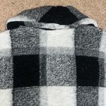 Xirena Cole Laurel Blanket Fleece Double Breasted Coat Black Ash Plaid XS Photo 8