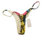 VVS Bright Floral Thong Bikini Swim Bottom‎ Size Medium NWT Pink Photo 1