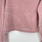 7 For All Man Kind Womens Distressed Pink Long Sleeve Boho Hooded Sweatshirt Med Photo 8