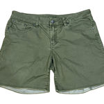 prAna  Womens Size 10/30 Olive Green Denim Shorts Casual Everyday Photo 0