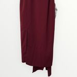 Dress the Population Alessia Wine Burgundy V-Neck Tie Waist Crepe Size XS NWT Photo 14