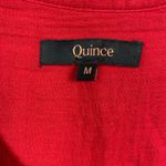 Quince  Red Wild Cherry Organic Cotton Gauze Sleeveless Swing Dress Sz.M Photo 8