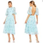 Mac Duggal Lace-Up Back Floral Print Dress Photo 1