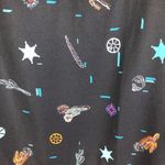 Sllsky Western Dress Navy Ruffle Hem Small S Red Photo 3