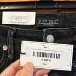 Judy Blue  High Waist Tummy Control Black Denim Washed Straight Jean NWT Photo 5