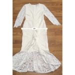 Alexis Off white lace midi Nadege Mermaid bride dress size small Photo 9