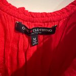 One Clothing  Vibrant Red Ruffle Blouse Photo 1