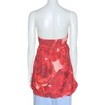 Banana Republic 100% Silk Y2K Red Floral Babydoll Strapless Top S/M Sz8 Romantic Photo 3