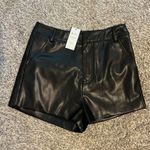 Cupshe Black Faux Leather High Waist Shorts Photo 0