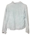 POL  Corduroy Sage Green Button Front Shacket Raw Hem Trucker Jacket Medium #749 Photo 4