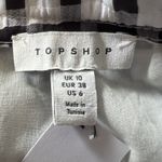 Topshop Skirt Women 6 Black White Gingham Checkerboard Print Ruffle Flounce Mini Photo 4