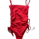 Urban Outfitters  Red  Side-Tied One-Piece Swimsuit Women's Size XS/S Photo 3