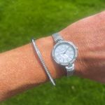 Anne Klein  watch and bracelet set Swarovski crystal mother of pearl NWT Photo 0