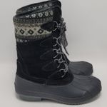Khombu Cozy K-Comfort Womens Sock Faux Fur Lined Lace Up Duck Winter Boot Sz 7M Photo 0