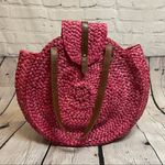 Sun n Sand Accessories Agata Pink Straw/Wicker Shoulder Tote Photo 0