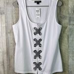 Inc International Concepts Medium Gingham Black & White Lace Photo 1