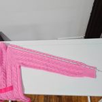 ZARA  Cable Knit Cardigan -Bubblegum pink/Hot pink - Women's Size M -6427/038/630 Photo 7
