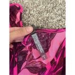 Torrid  Plus Size 1 Hot Pink Tropical Mesh Smocked Waist Swimsuit Swim Cover Up Photo 4