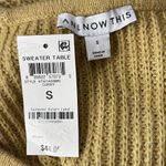 And Now This Small Crop Sweater Square Neck Long Puff Sleeves Stretch Curry New Photo 5