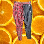 Hot Topic  Split Leg Pants Plaid Emo Goth Chain Accent XS‎ Photo 4