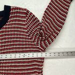 Talbots Cardigan Sweater Women 1X Red White Blue Hidden Snap Front NWT Photo 1