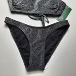 Wild Fable  Swimsuit Women's Size XS Black Metallic 2 Piece Bikini Swimwear Photo 6